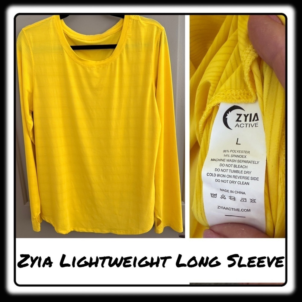 Zyia Yellow Primo long sleeve tee Large